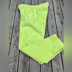 Lime Green Cotton Casual Pants Size 8. CHADWICKS OF BOSTON